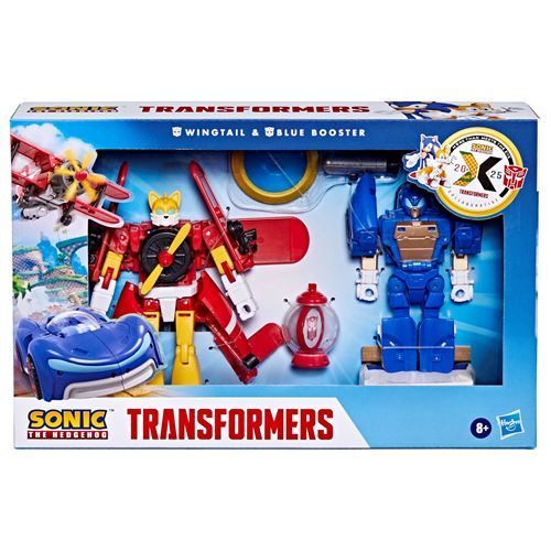 Pack 2 Figurines Transformers Collaborative Sonic the Hedgehog Wingtail et Booster - vue 3