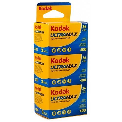KODAK Blister Ultramax 135 24 Tpack Pack de 3 Pellicules 35mm ISO 400 36 Exposiciones Idéales pour Photos en Intérieur et en Extérieur Neuf - vue 2