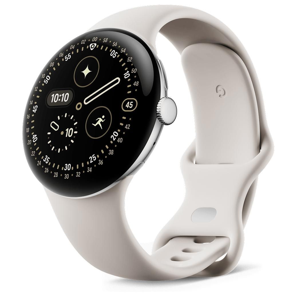Montre connectée Google Pixel Watch 4 - 45 mm GPS Porcelaine - Wifi