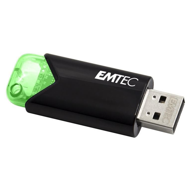 EMTEC B110 Click Easy 3.2 - Clé USB - 64 Go - USB 3.2 Gen 1 - vert, noir