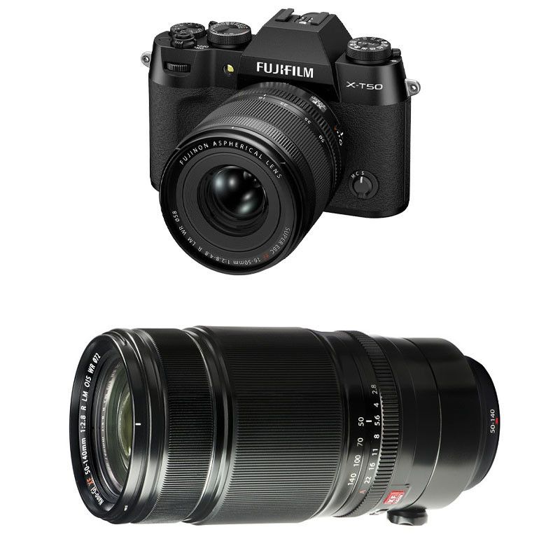 FUJIFILM X-T50 NOIR + 16-50 + 50-140 Garanti 3 ans