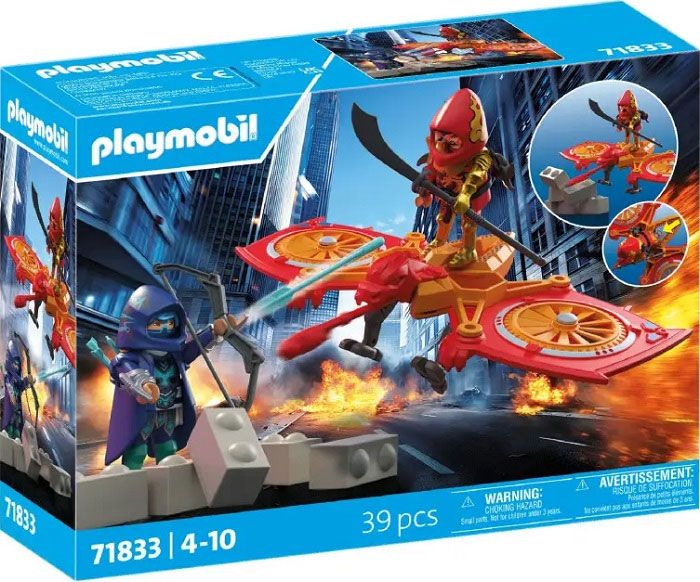 Playmobil Super héros 71833 Super héros avec drone contre le ninja