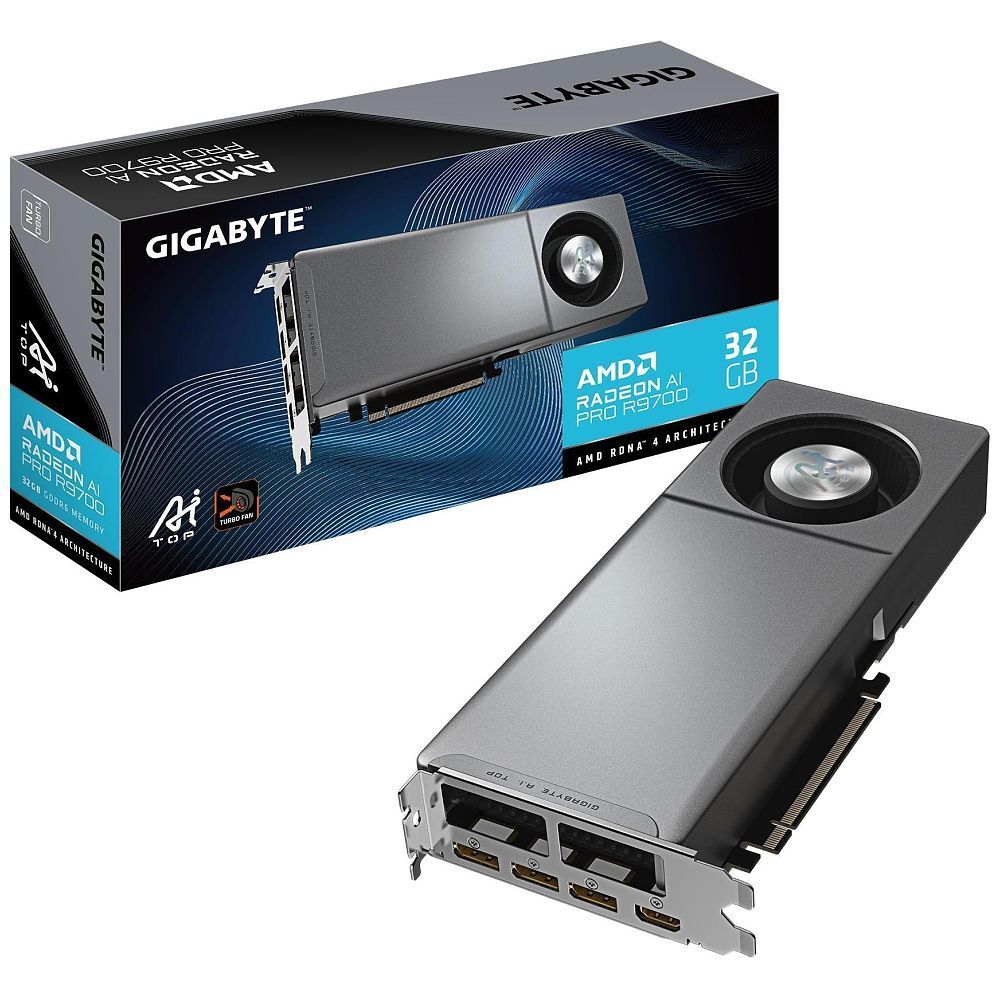 Gigabyte GV R9700AI TOP 32GD AI TOP 32G Rev. 1.1 Radeon AI PRO R9700 GDDR6 PCI Express