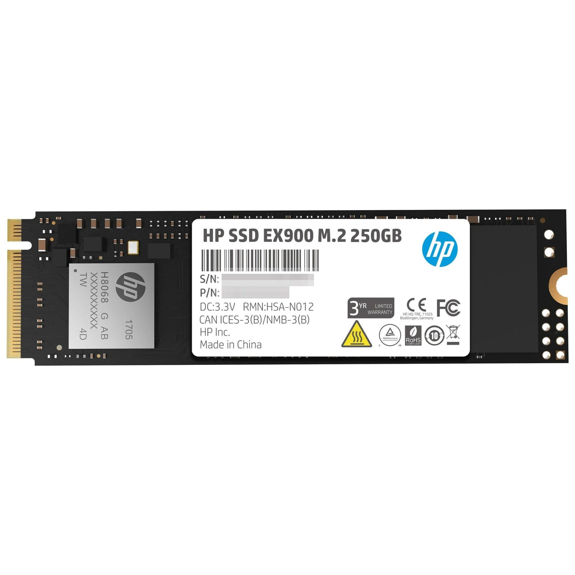 HP EX900 - SSD - 250 Go - interne - M.2 2280 - PCIe 3.0 x4 (NVMe) HP EX900 - SSD - 250 Go - interne - M.2 2280 - PCIe 3.0 x4 (NVMe)