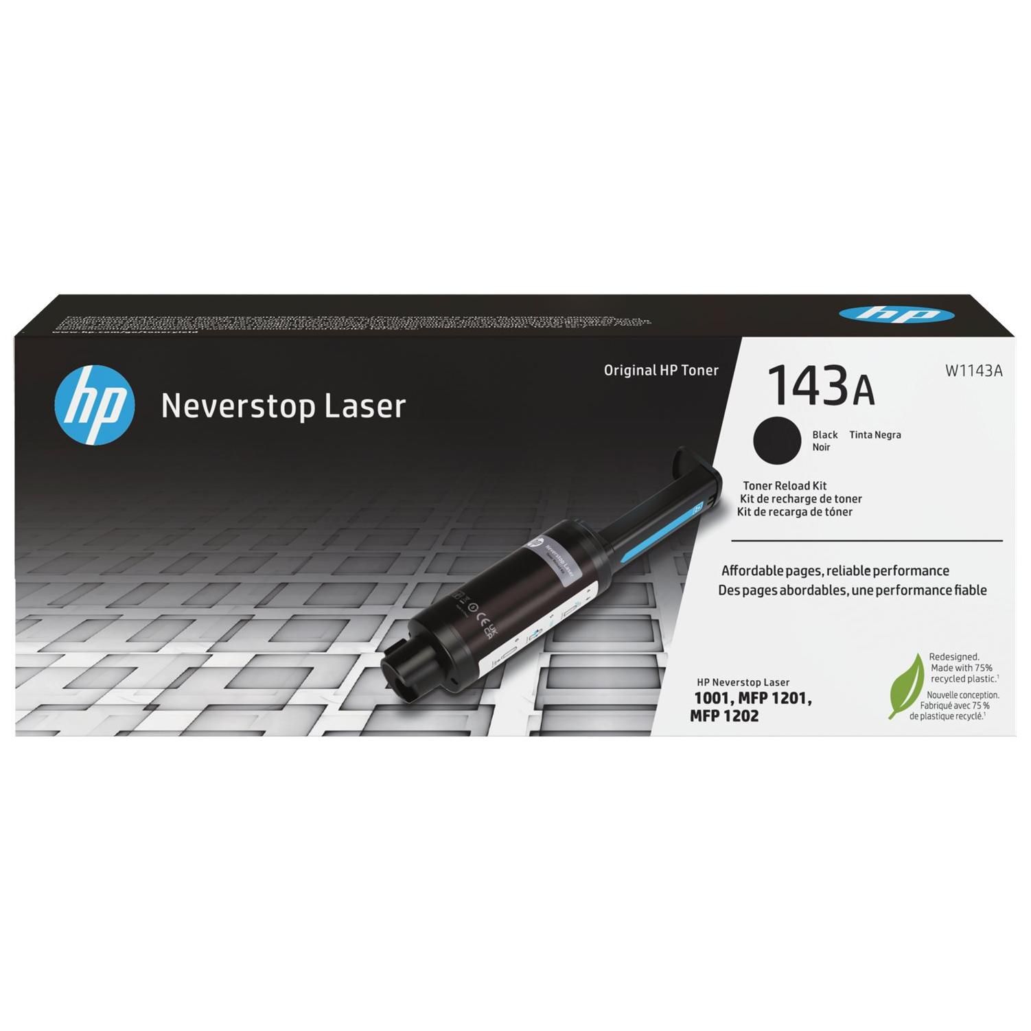 HP 143A Reload Kit - Noir - recharge de toner - pour Neverstop 1001, 1202; Neverstop Laser 1000, MFP 1200, MFP 1201, MFP 1202