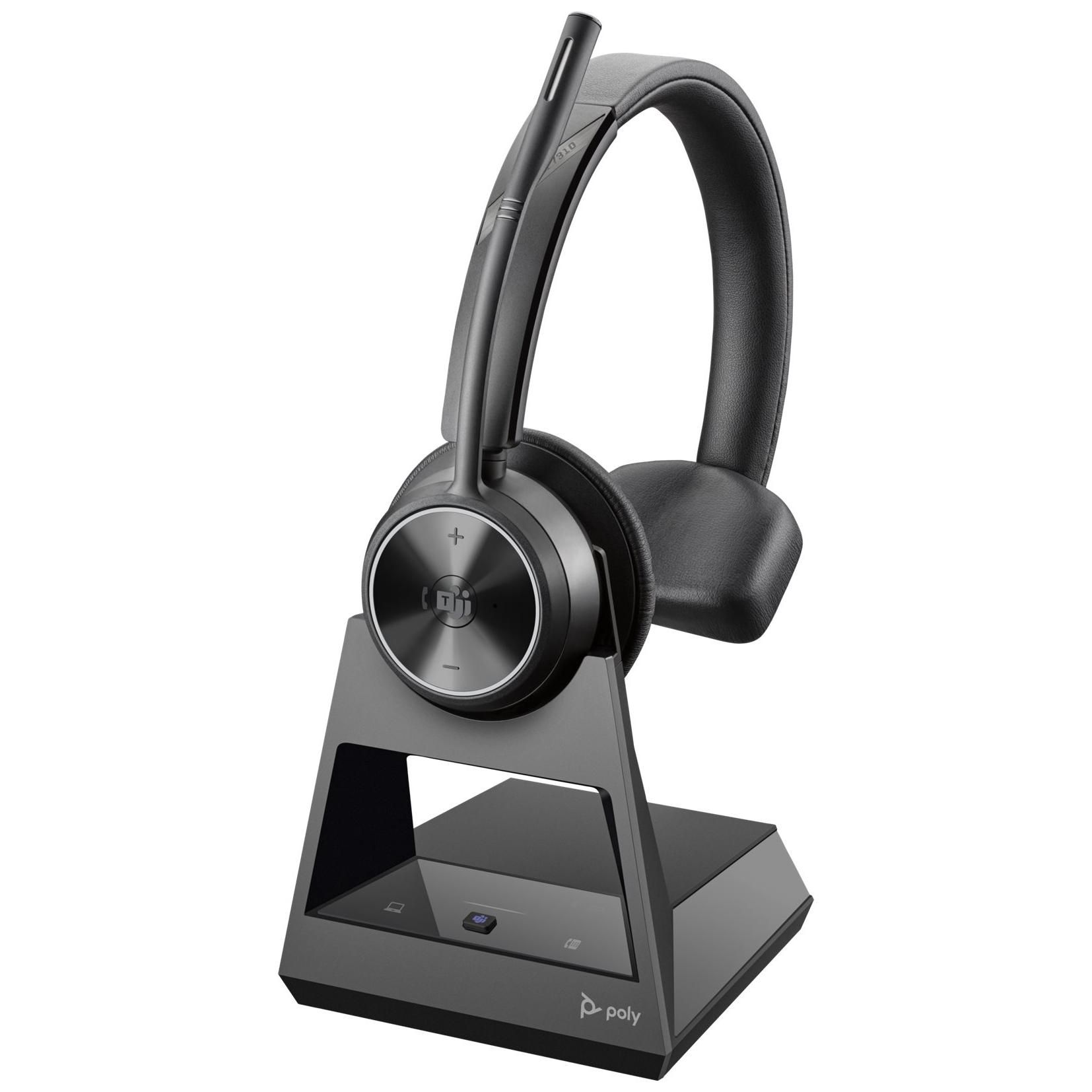 HP Poly Savi 7310-M Office - Savi 7300 series - micro-casque - sur-oreille - DECT - sans fil - noir - Certifié pour Microsoft Teams