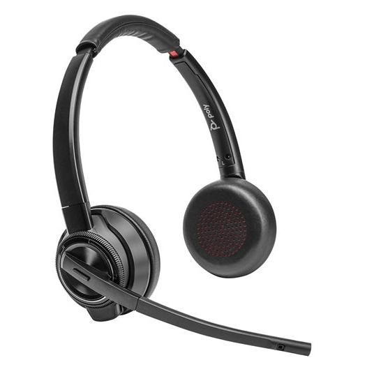 Poly Savi 8420 Office Savi 8400 series micro casque sur oreille DECT / Bluetooth sans fil Suppresseur de bruit actif Certifié pour Microsoft Teams