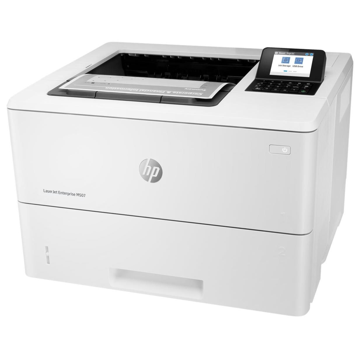HP LaserJet Enterprise M507dn 1PV87A Imprimante monochrome recto verso jusqu'à 43 ppm USB 2.0 + Gigabit Ethernet - vue 7