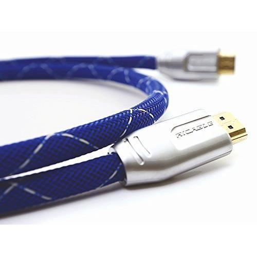 Ricable Across C15 15 Mètres Câble Hdmi 2.0 Certifié Haute Vitesse 3d Avec Ethernet Conçu Pour Le Transition En Caniveaux Et Ond