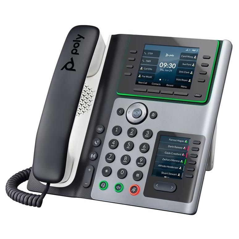 Poly Edge E400 Téléphone VoIP avec ID d'appelantappel en instance conférence à trois capacité d'appel SIP SDP