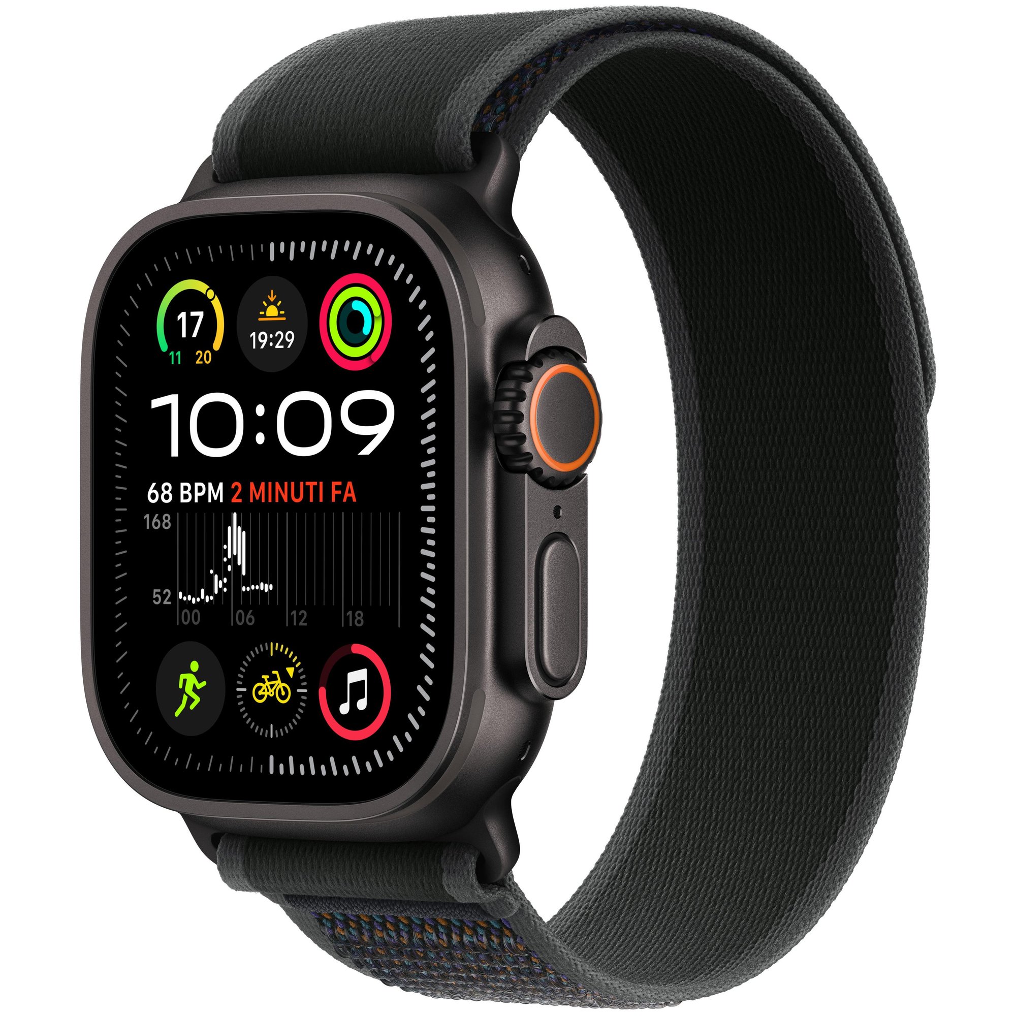 Apple Watch Ultra 2 OLED 49 mm Numérique 410 x 502 pixels Écran tactile 4G Noir GPS (satellite)
