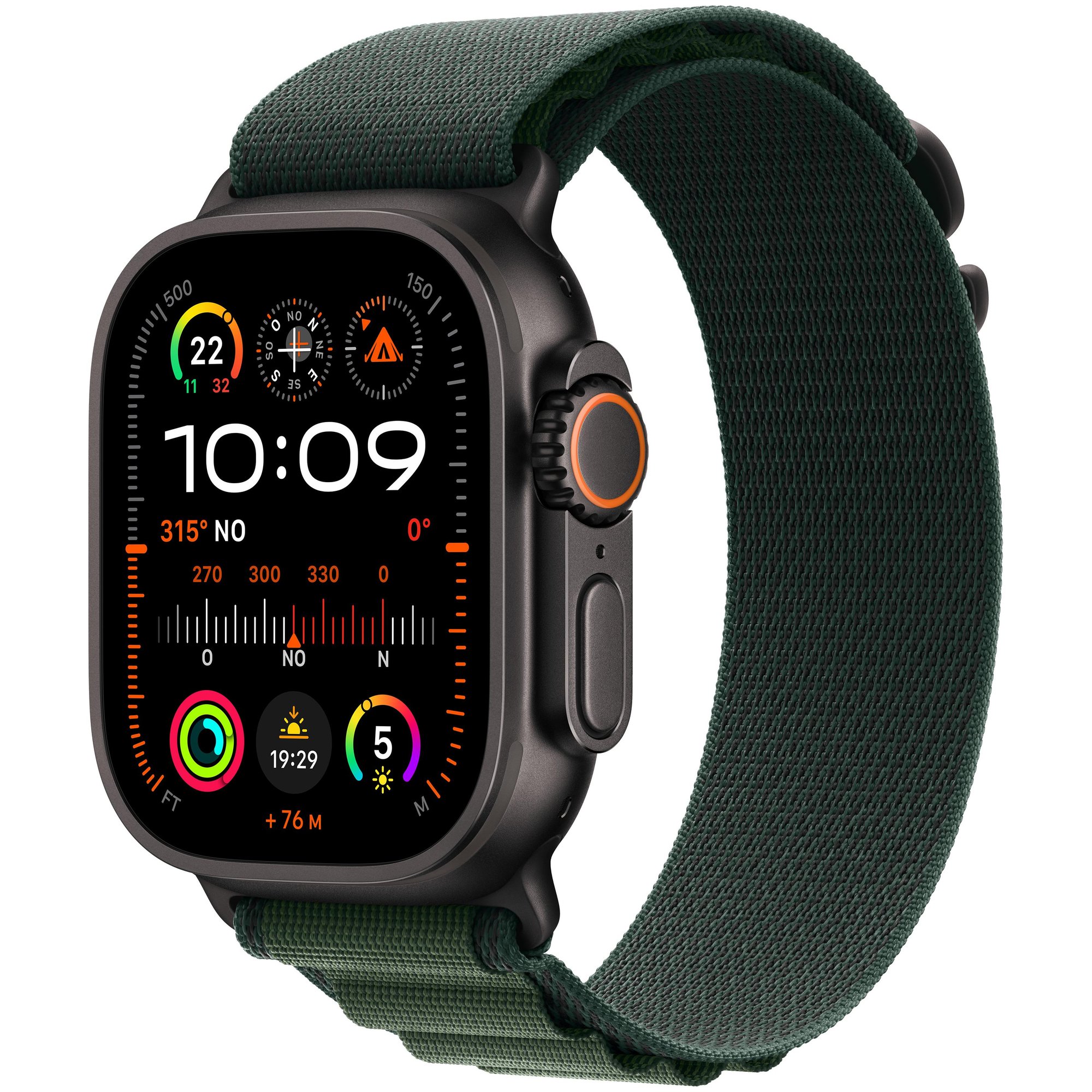 Apple Watch Ultra 2 OLED 49 mm Numérique 410 x 502 pixels Écran tactile 4G Noir GPS (satellite)