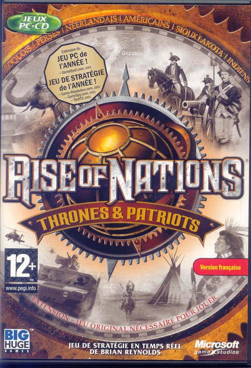 Microsoft Rise Of Nations Thrones And Patriots Ensemble Complet Pc Cd Win Français