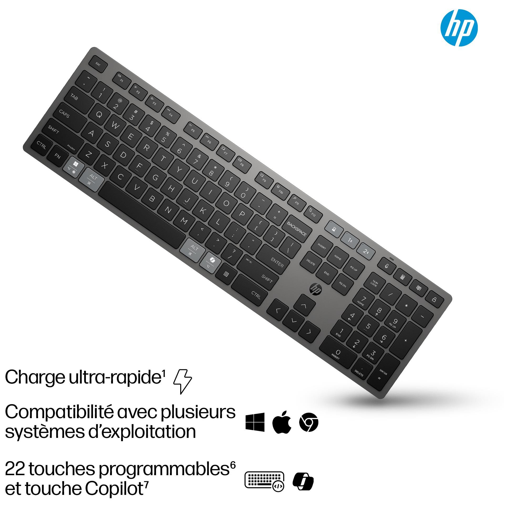 HP Clavier sans fil rechargeable appareil 725 Neuf - vue 6