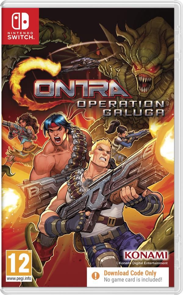 Contra: Operation Galuga Code de téléchargement du jeu dans la boîte Switch
