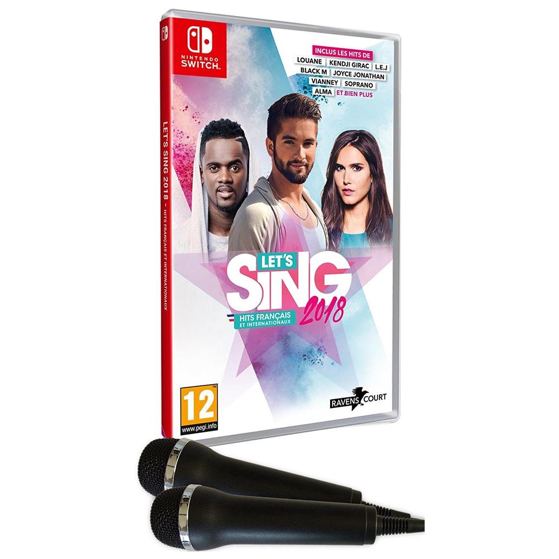 Let' Sing 2018 Hits Français et Internationaux Jeu Wii + 2 Micros