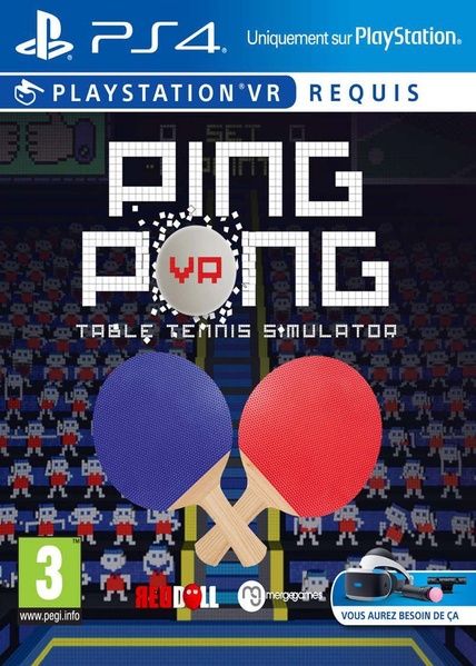 Ping pong table tennis simulator VR PS4