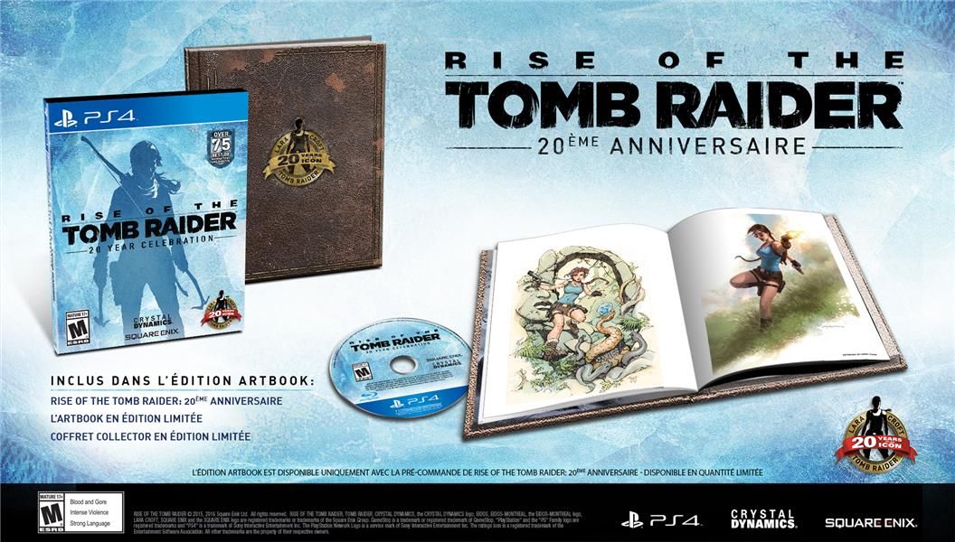 Square Enix Rise of the Tomb Raider Celebration Edition Premier jour Allemand Anglais Chinois simplifié Coréen Espagnol Français Italien Japonais Néerlandais Polonais Portugais Russe PlayStation 4 Neuf - vue 6