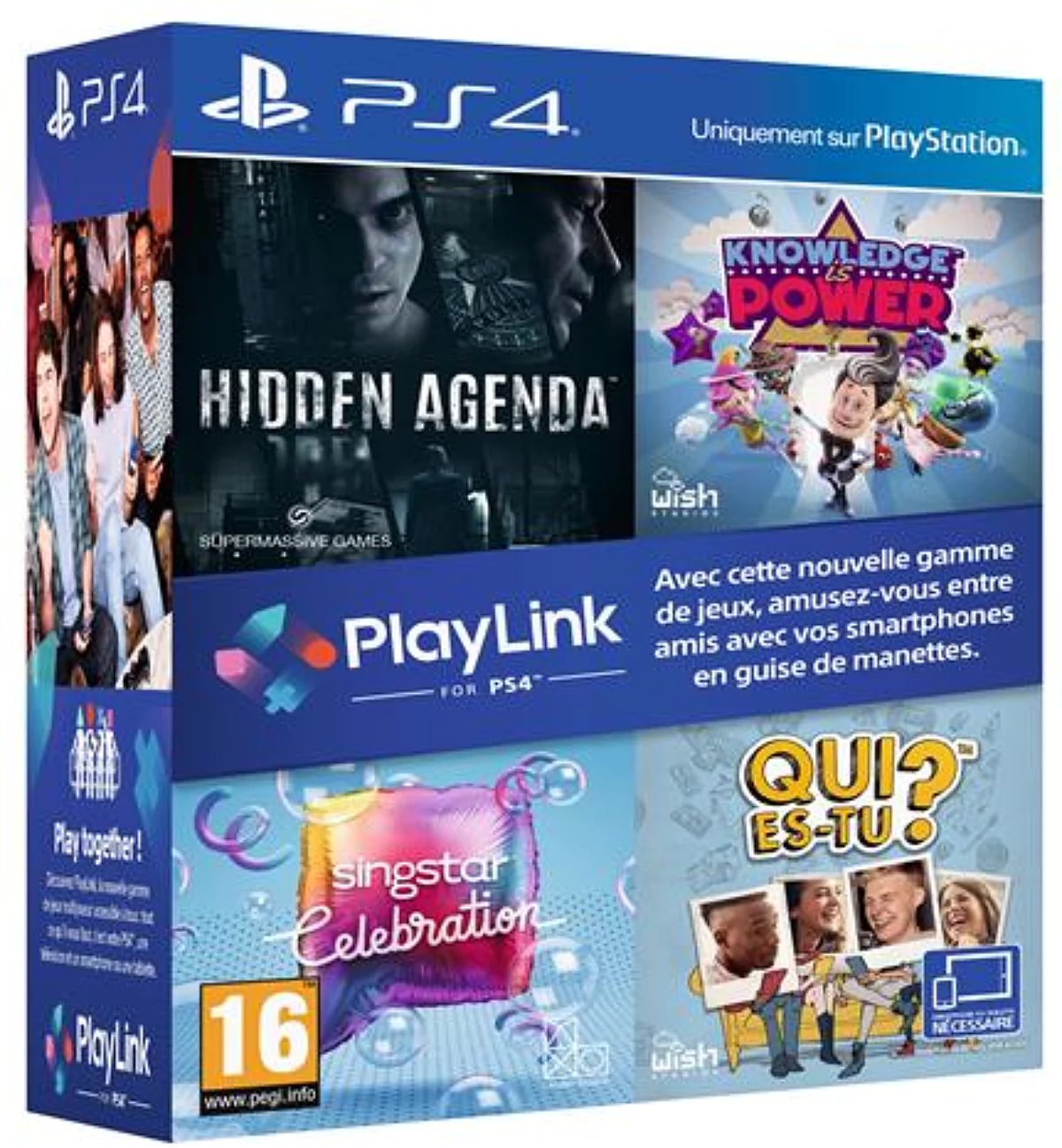 Pack Playlink Ps4 : Qui Es Tu ? + Kip + Singstar Celebration + Hidden Agenda Ps4