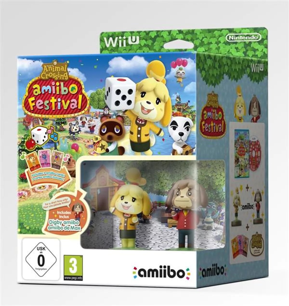 Animal Crossing Amiibo Festival + 2 Figurines Amiibo + 3 Cartes Wii U