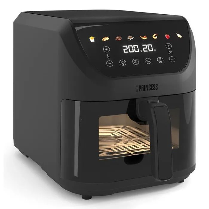 Princess SlimFry 182476 Friggitrice ad Aria Nero Tecnologia Aria Calda