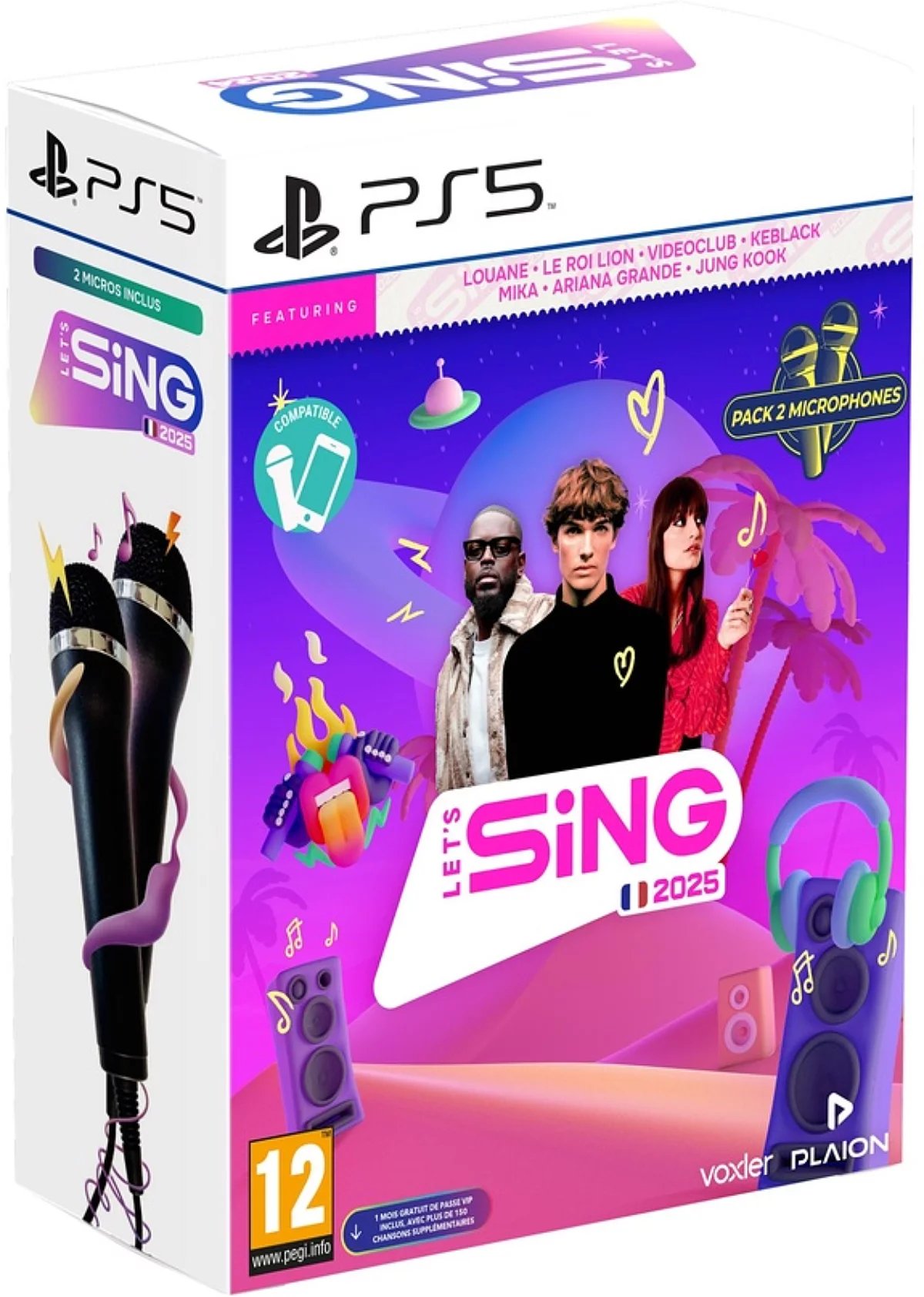 Let' Sing 2025 + 2 Micros Ps5 - vue 5