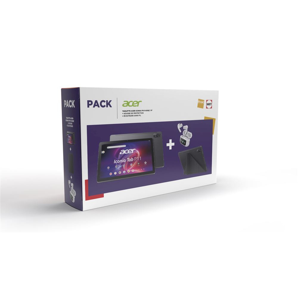 Pack Tablette Tactile Acer Iconia Tab P11 11 Wi Fi + Housse de protection + Ecouteurs sans fil - vue 4