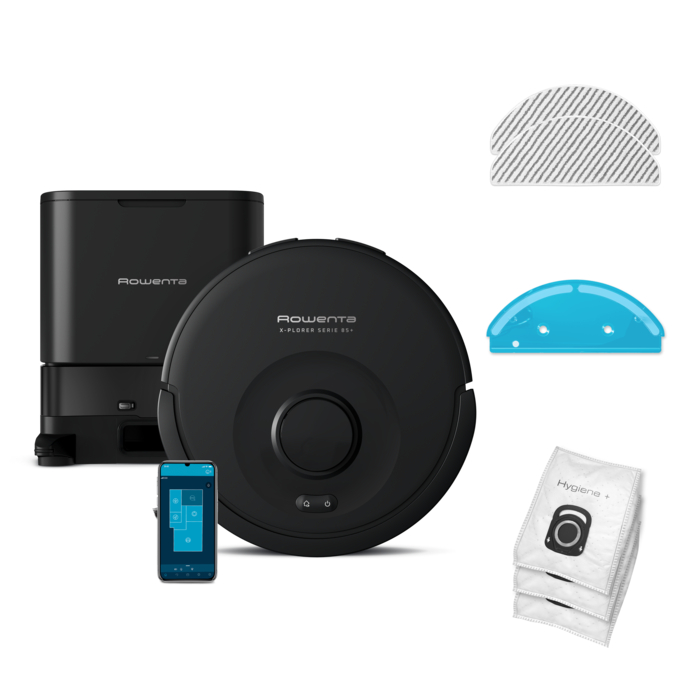 Rowenta X PLORER Serie 85+ Aspirateur robot laveur 6000Pa Détection laser 360° Vidage automatique de la poussière RR87D5WH - vue 2