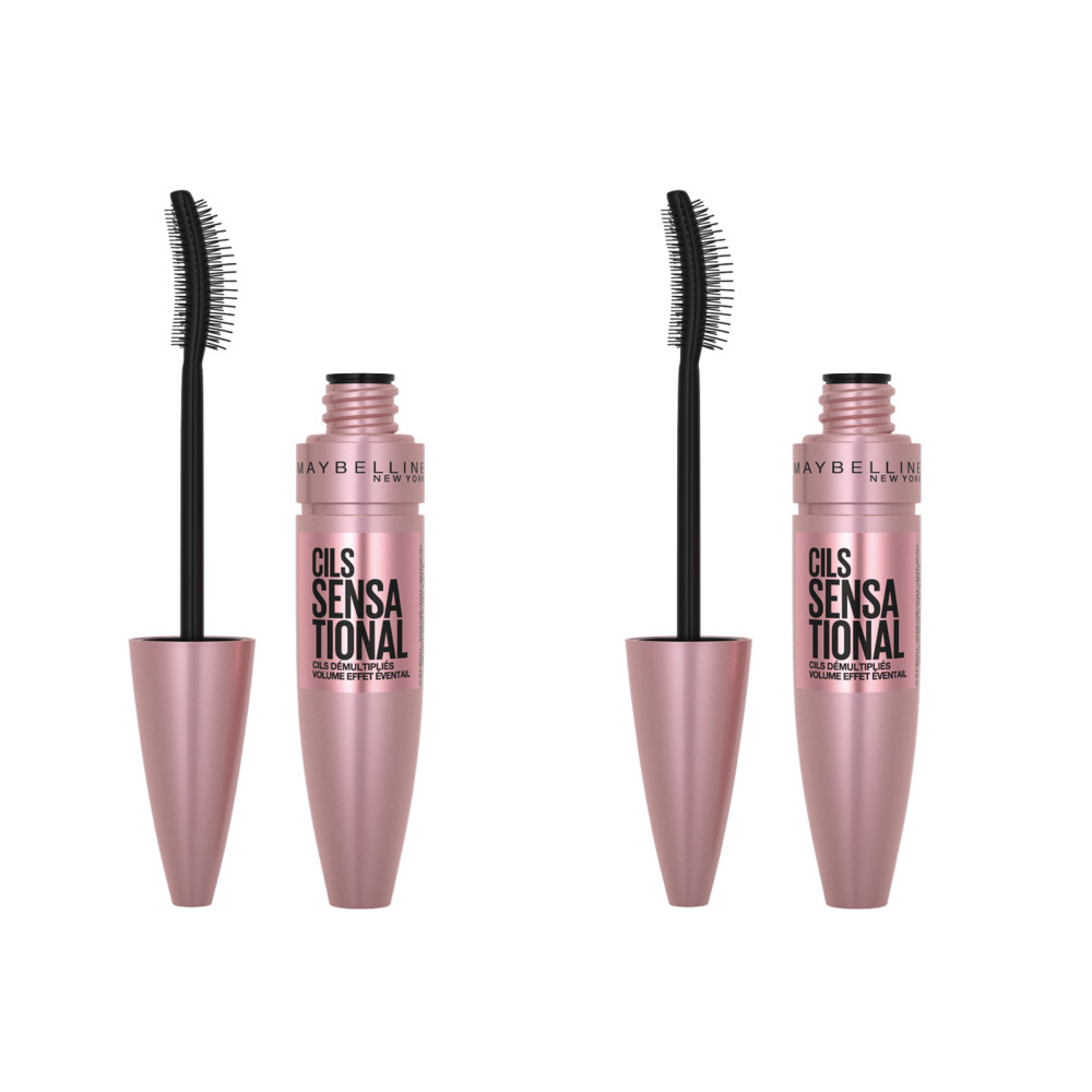 Maybelline New York Lot De 2 Mascaras Effet Eventail Cils Sensational