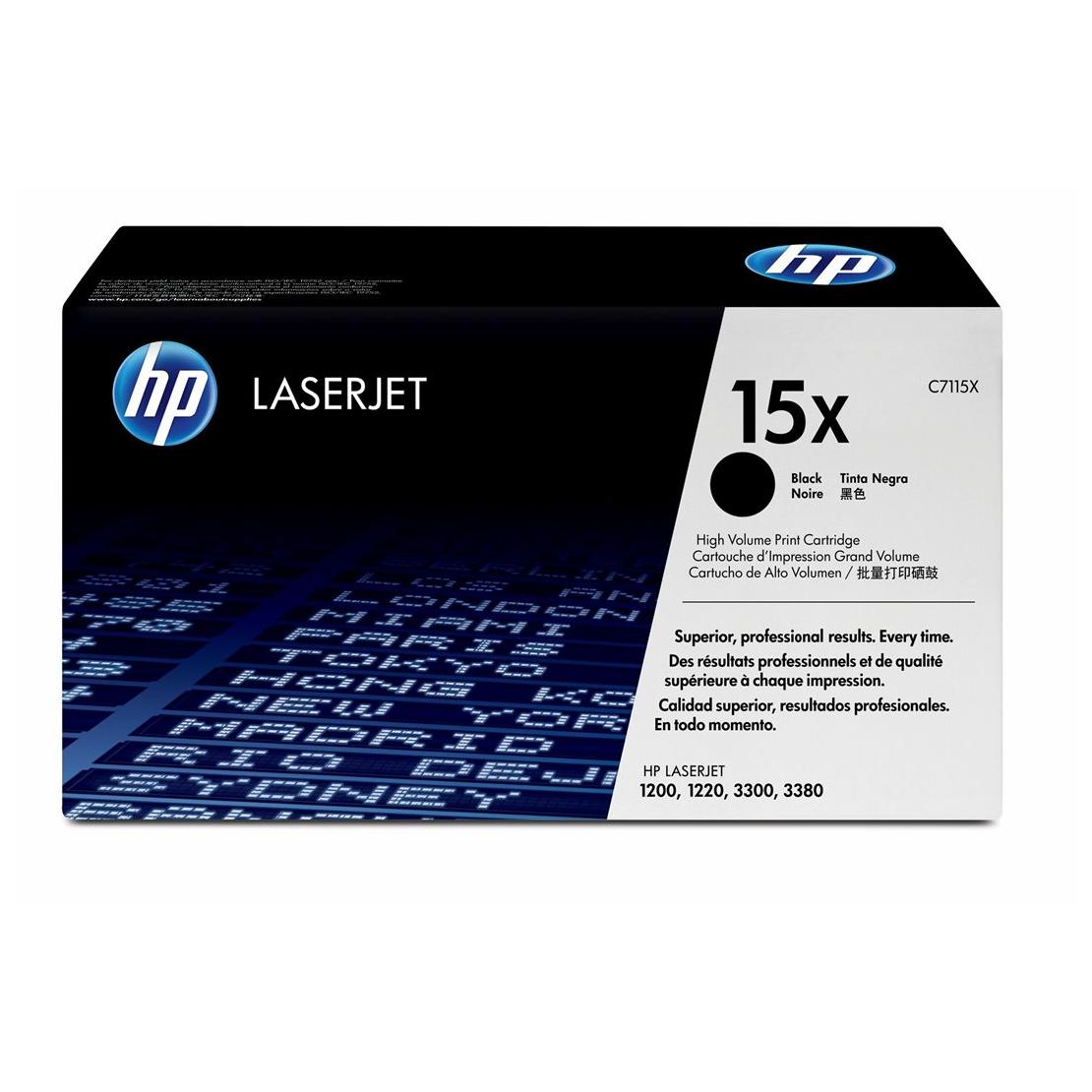 HP 15X À rendement élevé original LaserJet cartouche de toner C7115X pour LaserJet 1000 1200 1220 3300 3310 3320 3330 3380