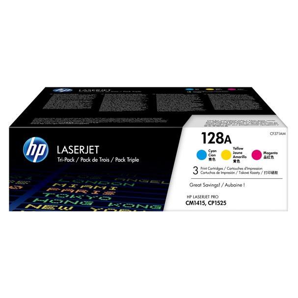 HP Pack de 3 CF371AM Cyan et Jaune - vue 6