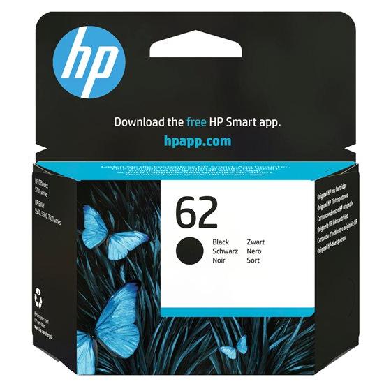 HP 62 - Noir - original - cartouche d'encre - pour ENVY 55XX, 56XX, 76XX; Officejet 200, 250, 57XX, 8040