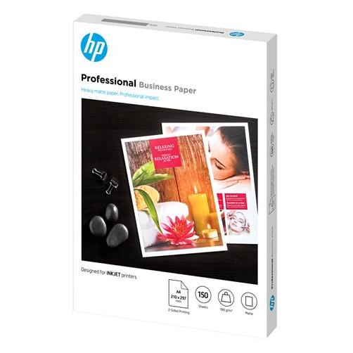 HP Professional - Mat - A4 (210 x 297 mm) - 180 g/m² - 150 feuille(s) papier photo - pour Deskjet 15XX, Ink Advantage 27XX; Officejet 80XX, 9012; Photosmart B110