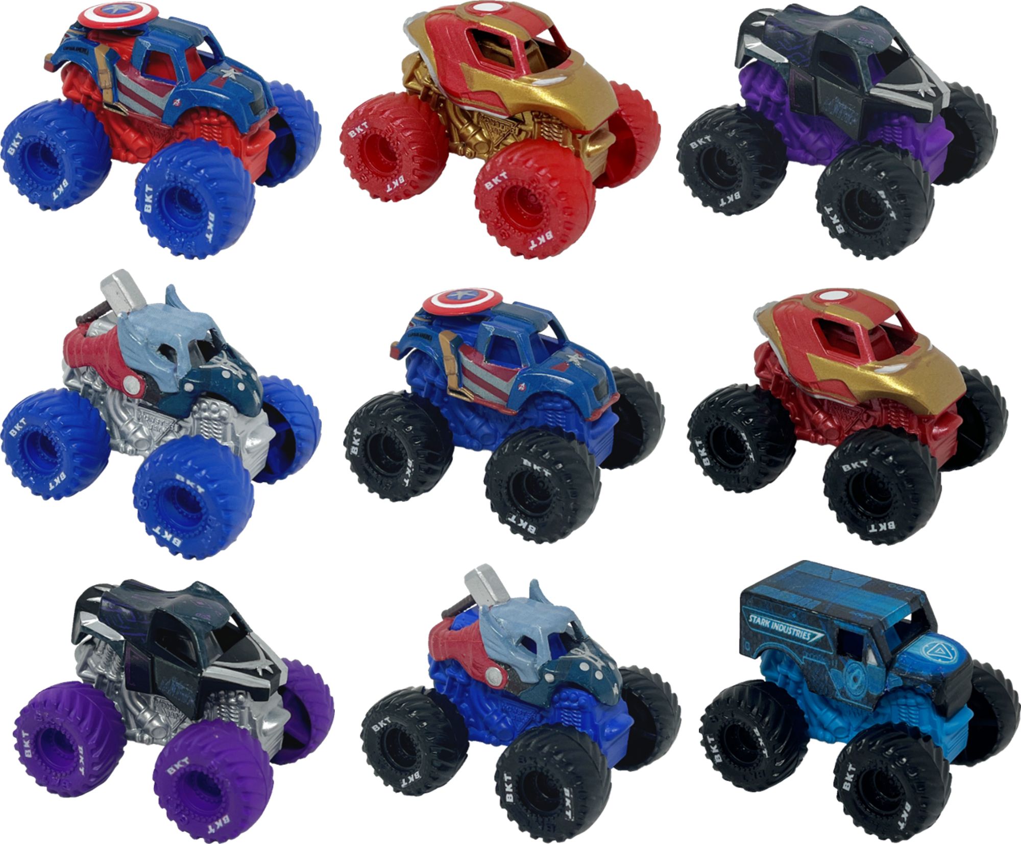 Monster Jam Pack De 3 Véhicules Marvel Minis Monster Jam Assort