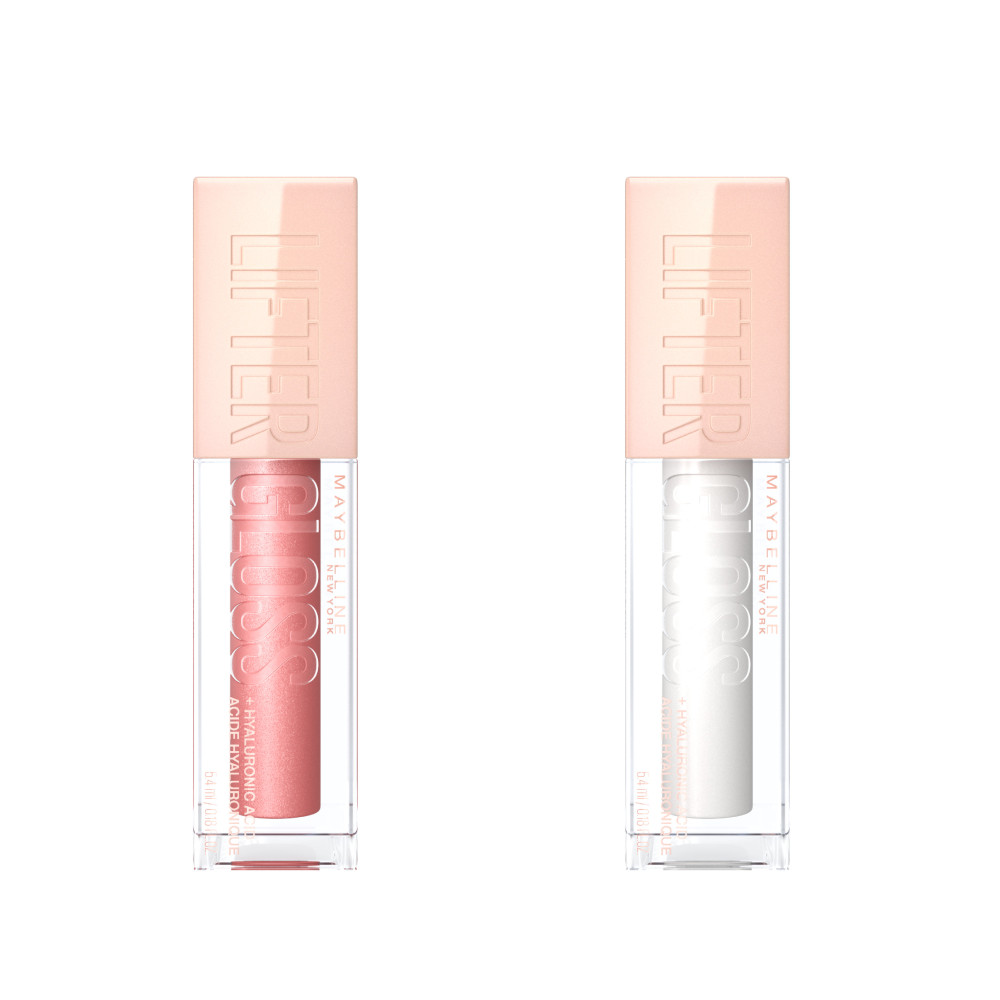 Maybelline New York Lot De 2 Gloss À Lèvres Hydratant & Brillance Instantanée Enrichis En Acide Hyaluronique Lifter Gloss