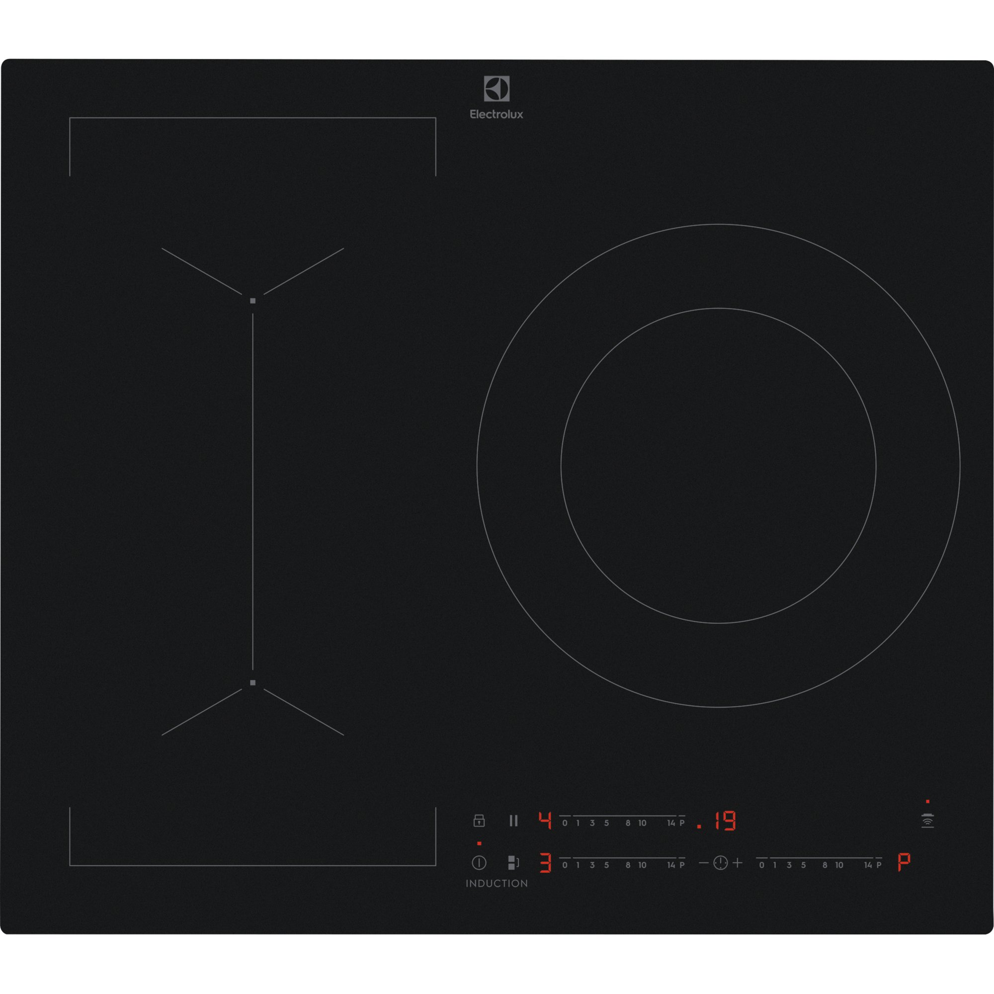 Electrolux Plaque de cuisson Induction SaphirMatt SE Série 600 Bridge 60 cm Zone Flexible Y63IV346CT