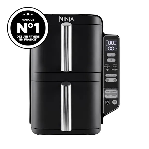 Ninja DoubleStack SL300EU - Friteuse avec peu d'huile - 7.6 litres - 2.47 kWatt - noir Ninja DoubleStack SL300EU - Friteuse avec peu d'huile - 7.6 litres - 2.47 kWatt - noir