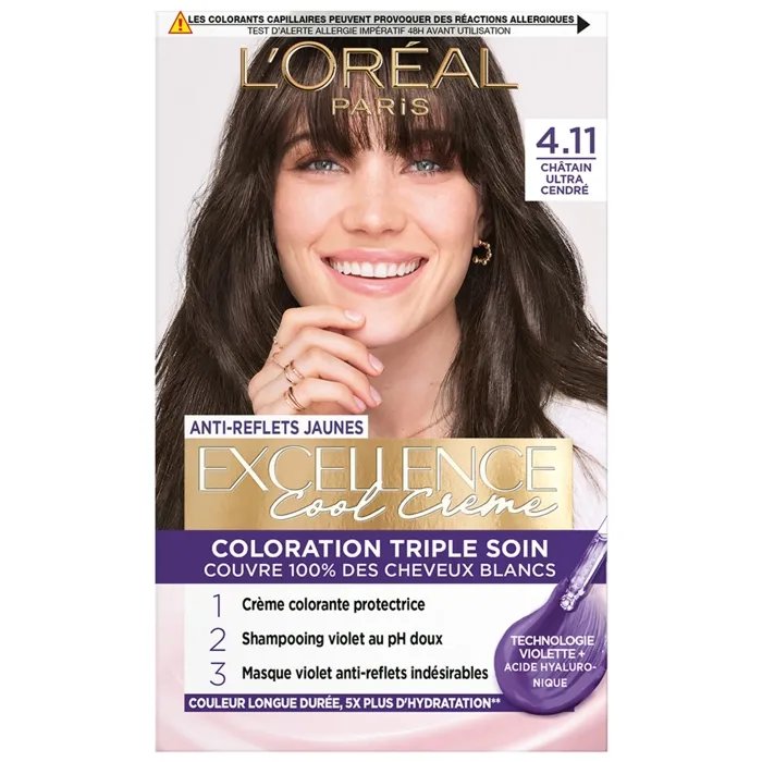 L'oréal Paris Excellence Cool Crème 4.11 Châtain Ultra Cendré L'oréal Paris Excellence Cool Crème 4.11 Châtain Ultra Cendré