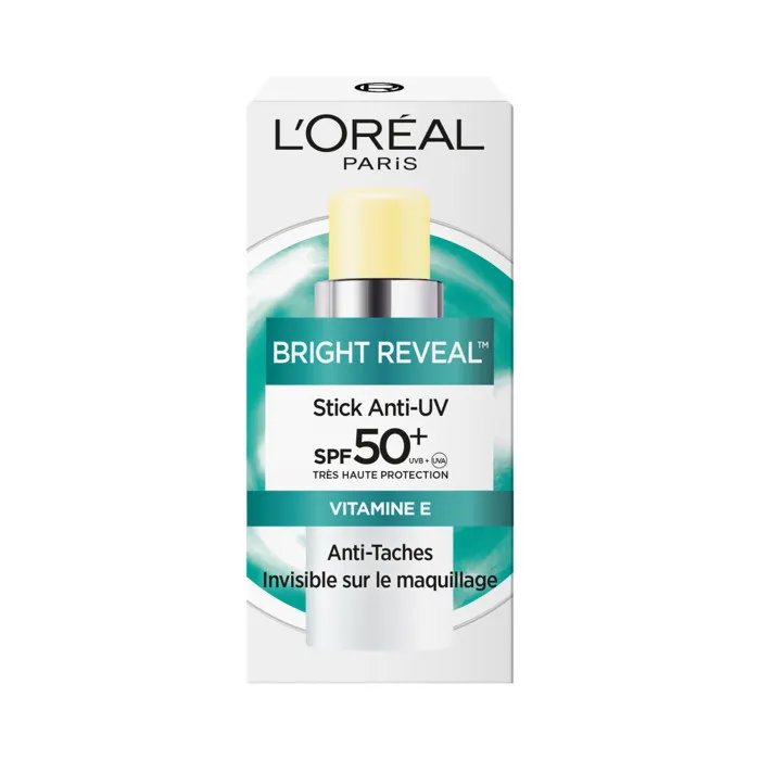 'oréal Paris Bright Reveal Stick Anti Uv Spf50+ Anti Taches Vitamine E 9ml
