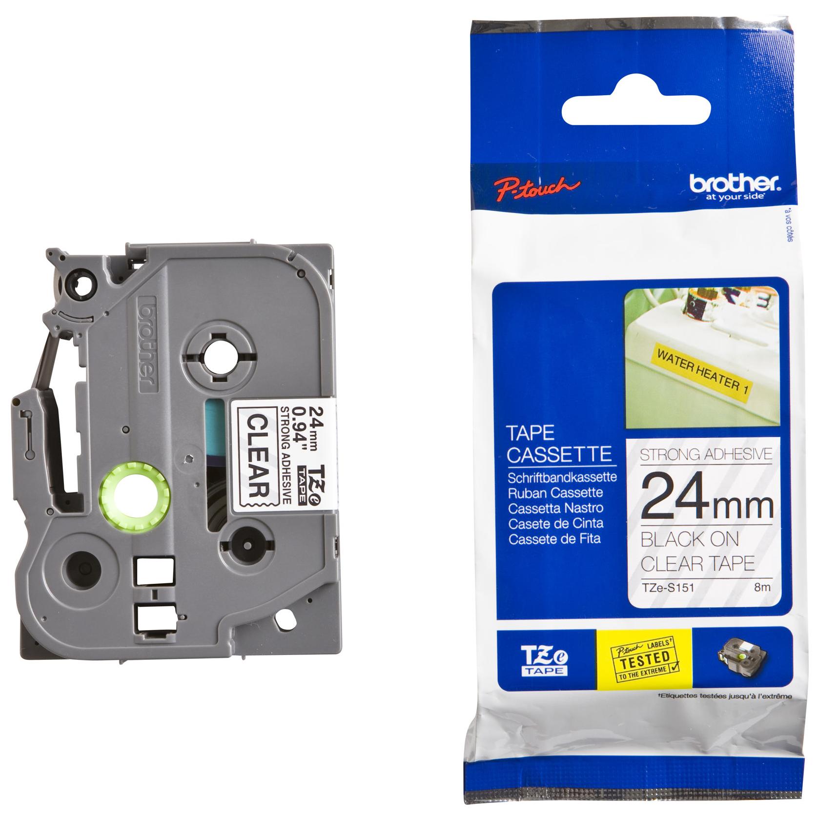Brother TZeS151 Bande adhésive laminée très résistante sur Rouleau 2 4 cm x 8 1 rouleau x pour P Touch PT 3600 9700 9800 D600 E500 E550 H500 P700 P750 ... - vue 2