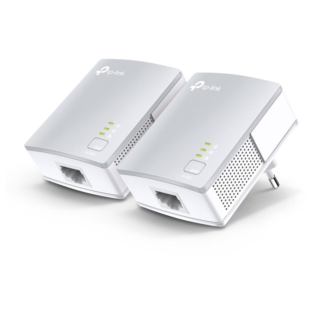 TP Link TL PA411KIT AV500 Nano Powerline Adapter Starter Kit Pont HomePlug AV HPAV Module enfichable pack de 2