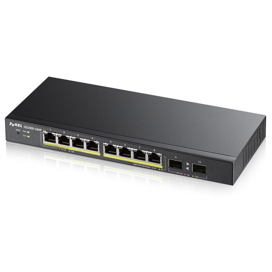Zyxel GS1900 10HP Géré L2 Gigabit Ethernet 101001000 Connexion Ethernet supportant 'alimentation via ce port PoE Neuf - vue 5