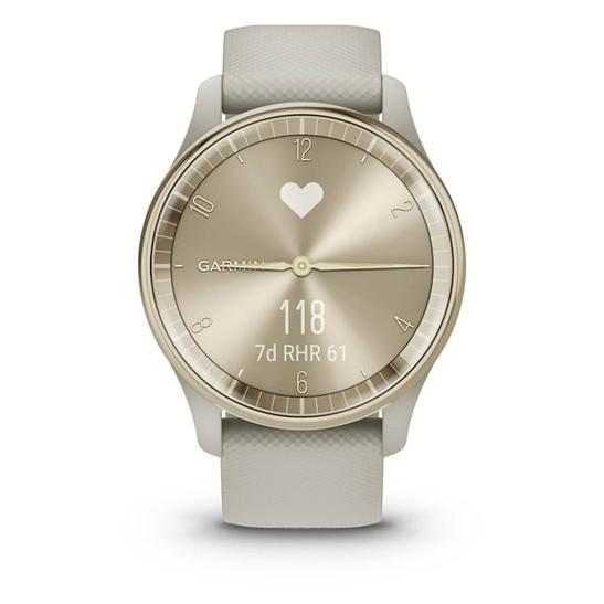 Garmin vívomove Trend - 40 mm - gris français - Montre connectée avec bracelet - silicone - taille du poignet : 125-190 mm - monochrome - Bluetooth, ANT+ - 28.3 g