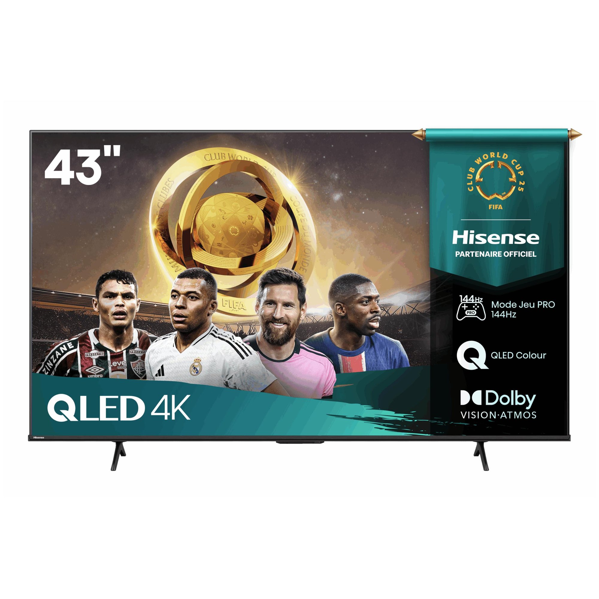 TV QLED Hisense 43E79Q Pro 108 cm 2025 - vue 3