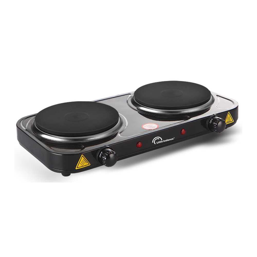 LITTLE BALANCE 8857 Little Cook Duo Vintage Plaque de cuisson électrique double Idéale pour les étudiants le camping le bureau les petits espaces 2 thermostats avec réglage continu - vue 3