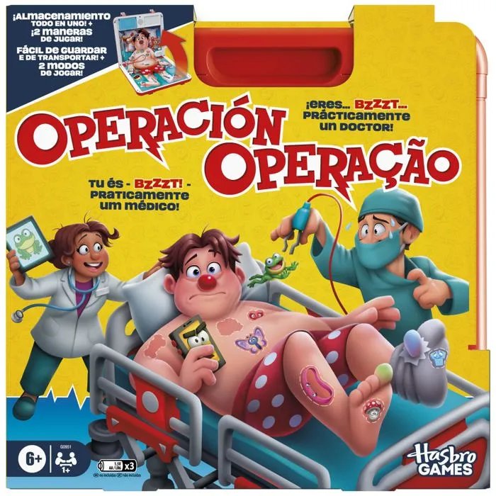 Jeu De Société Électronique Opération Hasbro Coffret Tout En Un 12 Pièces De Maladie 12 Cartes Effets Sonores