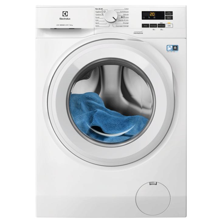 LAVE LINGE FRONTAL ELECTROLUX EW6FI5120WA 10 kg 1400 Toursmin SensiCare 600 - vue 2