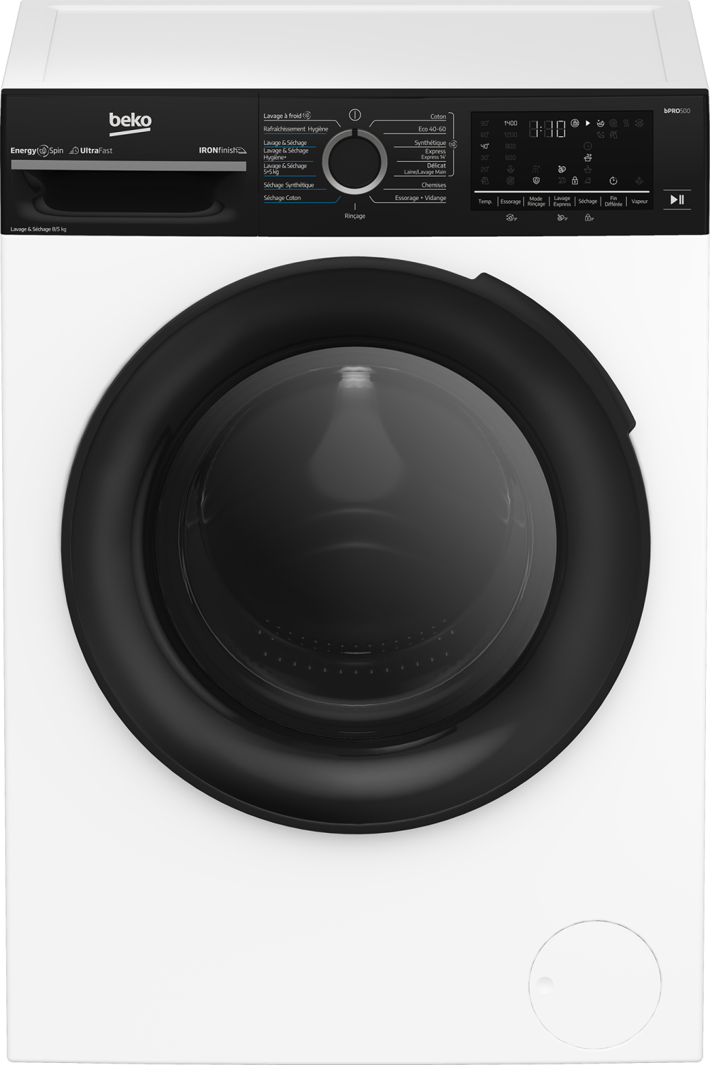 Lave linge séchant BEKO BM3DT48501W 8 / 5 kg Induction 60 cm 1400 trsmin - vue 2