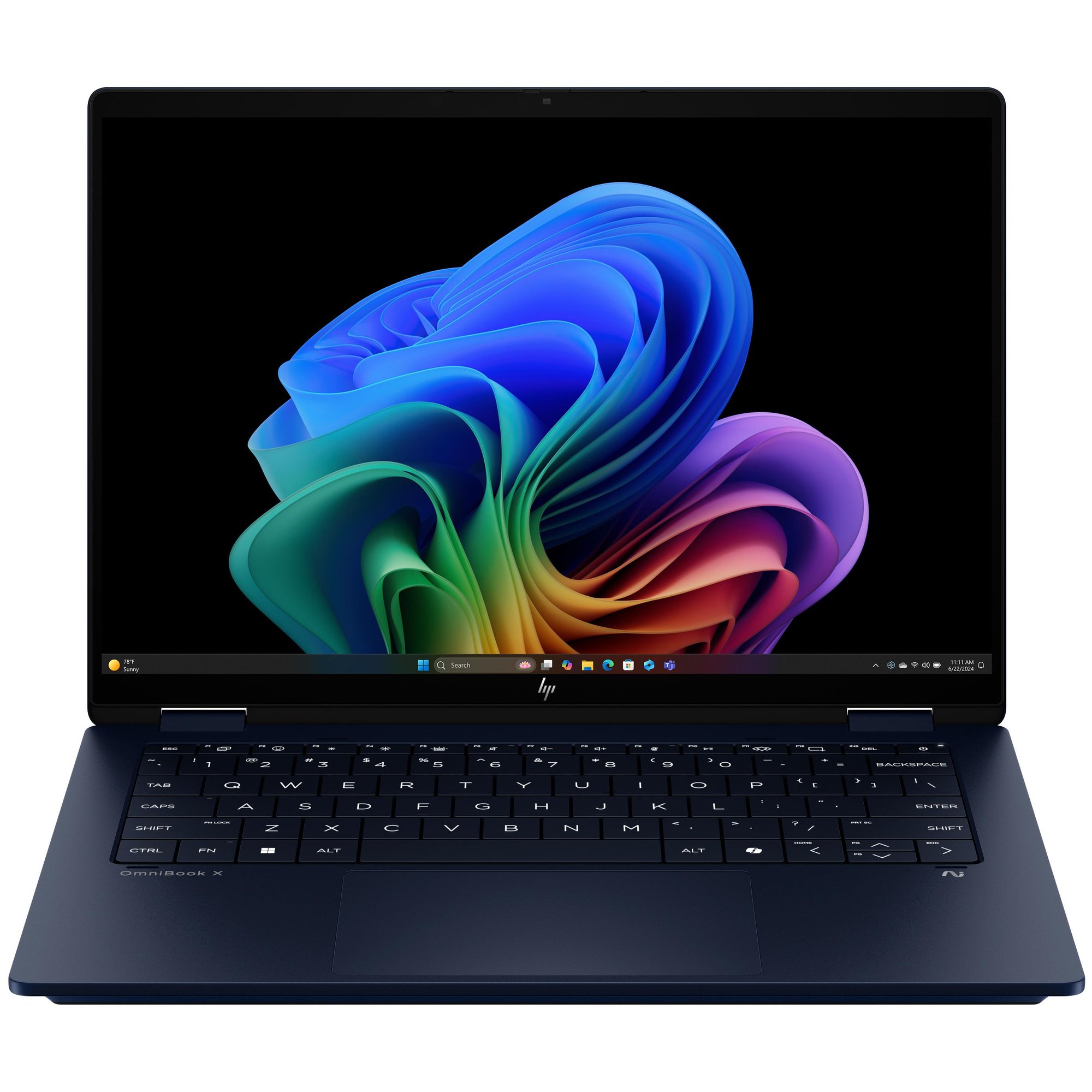 HP OmniBook X Flip Next Gen AI 14-fm0007nf Copilot+ PC Intel Core Ultra 7 258V Hybride (2-en-1) 14 Écran tactile 2K 32 Go LPDDR5x-SDRAM 1 To SSD Wi-Fi 7 (802.11be) Windows 11 Home Bleu