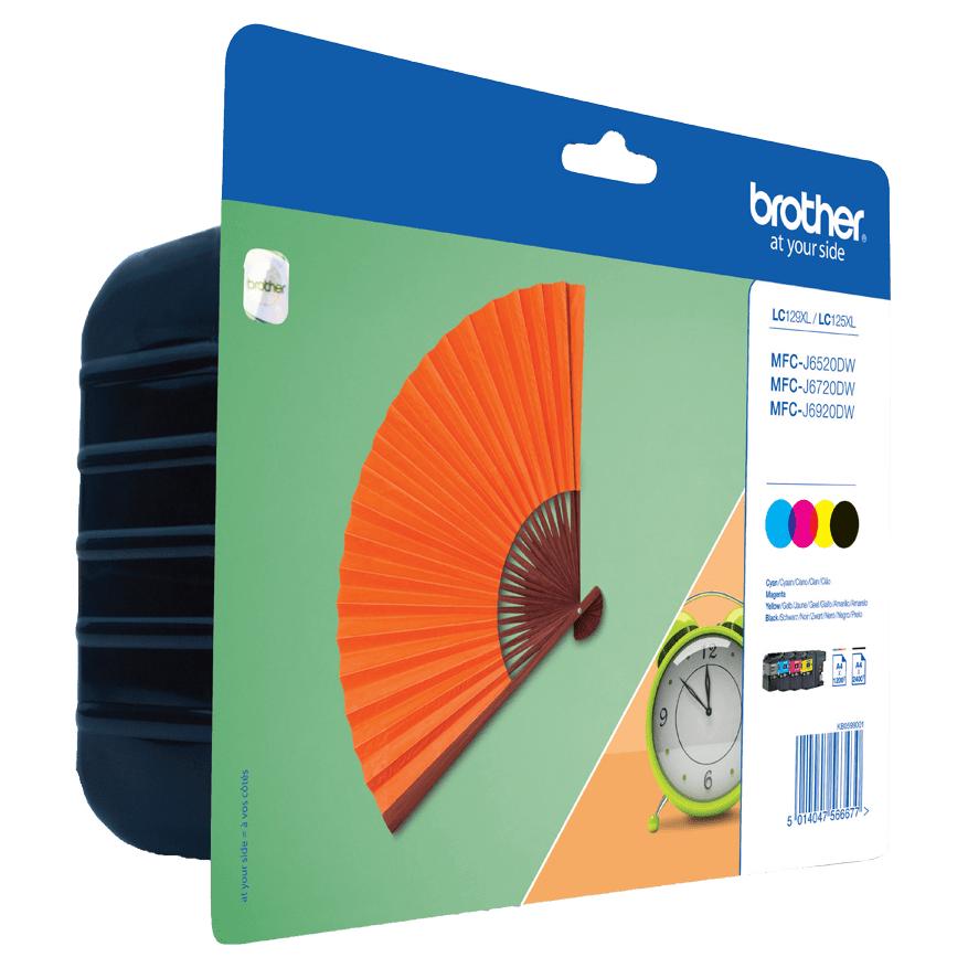 Cartouche d'encre originale Brother LC129XLLC125XL Jaune 4 Unités - vue 3